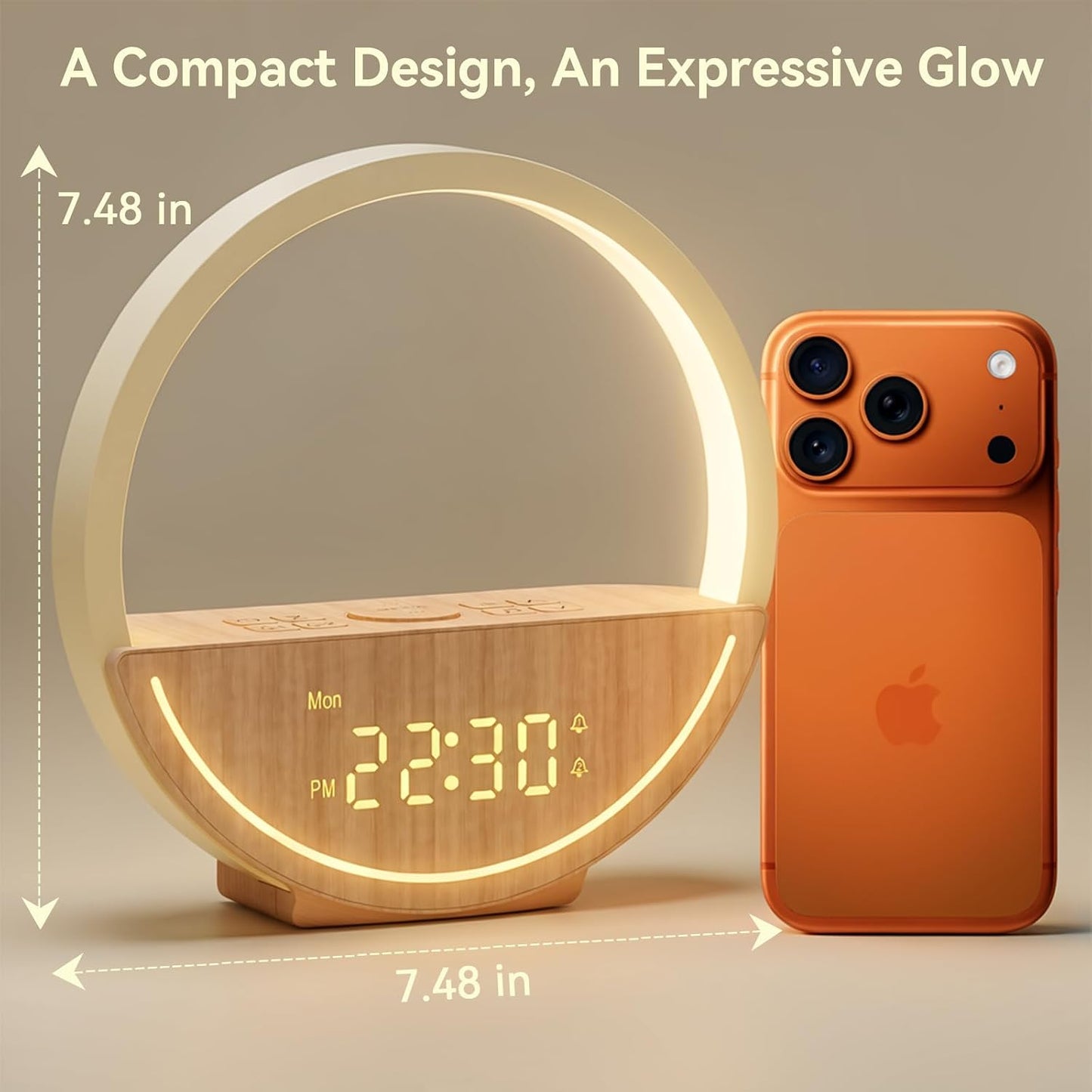 Sunrise Alarm Clock White Noise Sound Machine for Bedroom | Gentle Wake up Light with 20 Soothing Sounds Sleep Aids, Dimmable Clock, Touch Control, Timer, Dual Alarms for Heavy Sleepers