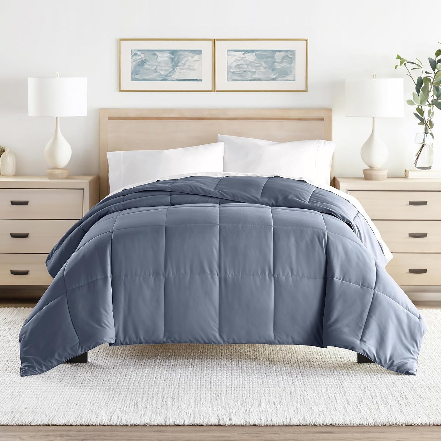 Twin Comforter - Stone - Soft and Lightweight down Alternative Comforters - Twin Size, Fits Twin XL