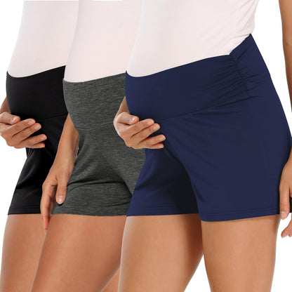 Women'S Maternity Shorts Lounge Sleep Pajama Workout Comfy Stretchy Pregnancy Shorts