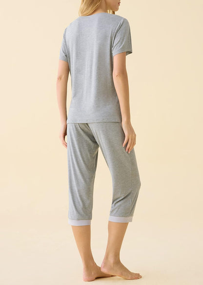 Women'S Sleepwear Tops with Capri Pants Pajama Sets