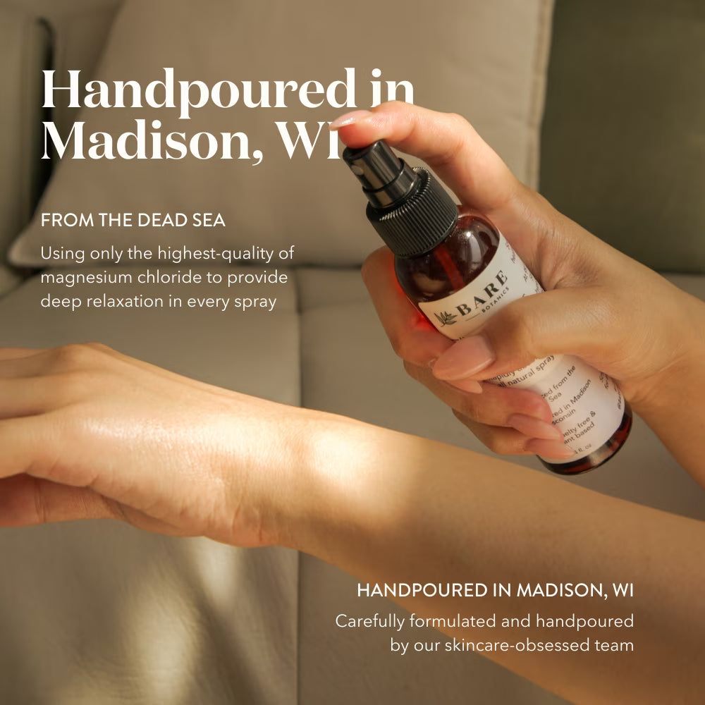 Magnesium Oil Spray Unscented 4 Fl Oz | Sourced from the Dead Sea, Made in Wisconsin