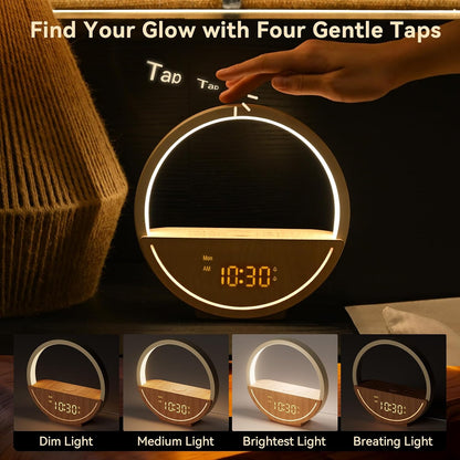 Sunrise Alarm Clock White Noise Sound Machine for Bedroom | Gentle Wake up Light with 20 Soothing Sounds Sleep Aids, Dimmable Clock, Touch Control, Timer, Dual Alarms for Heavy Sleepers
