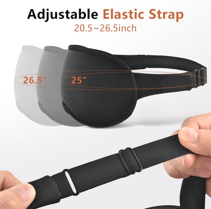 Sleep Mask for Side Sleeper Women Men, Eye Mask for Sleeping Light Blocking, 3D Contoured Cup Sleeping Mask, Soft Breathable Sleep Eye Mask with Adjustable Elastic Strap for Travel