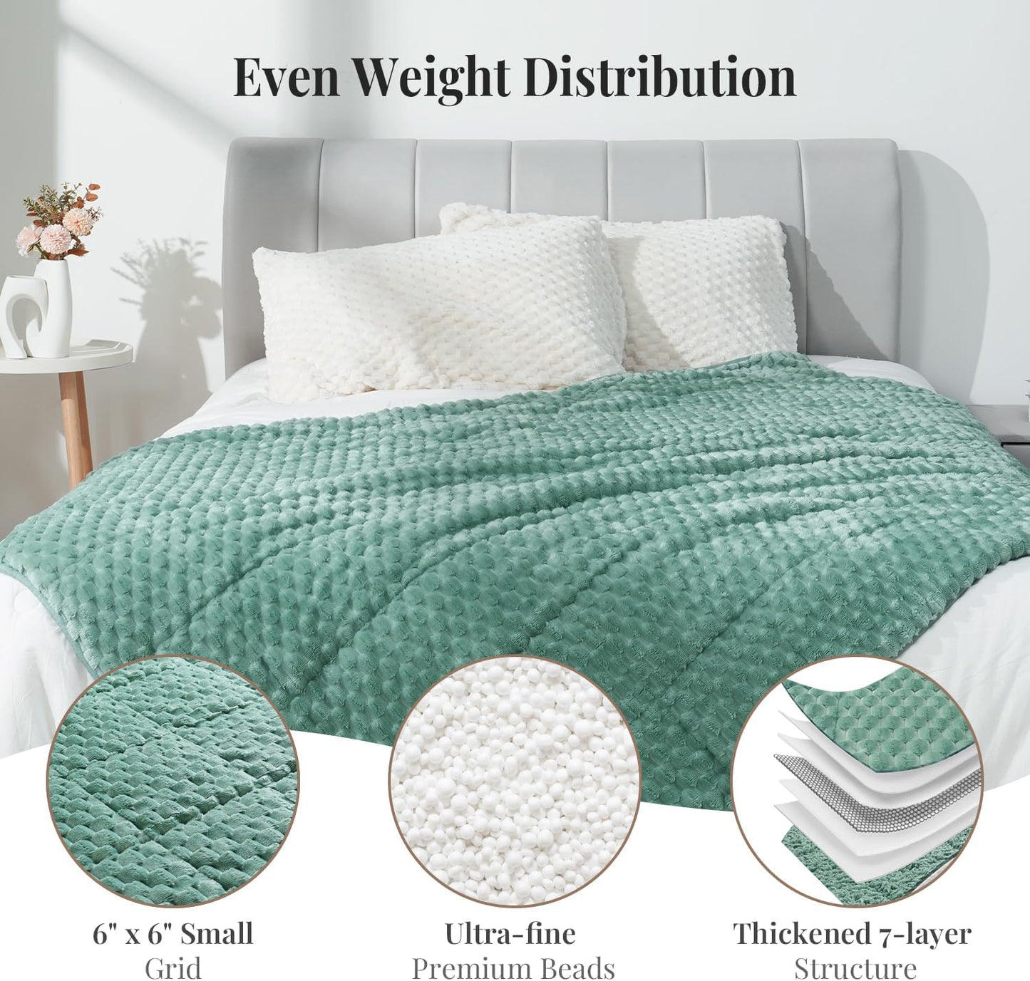 Weighted Blanket for Adults, 20Lbs 60 X 80 Queen Size for Bed
