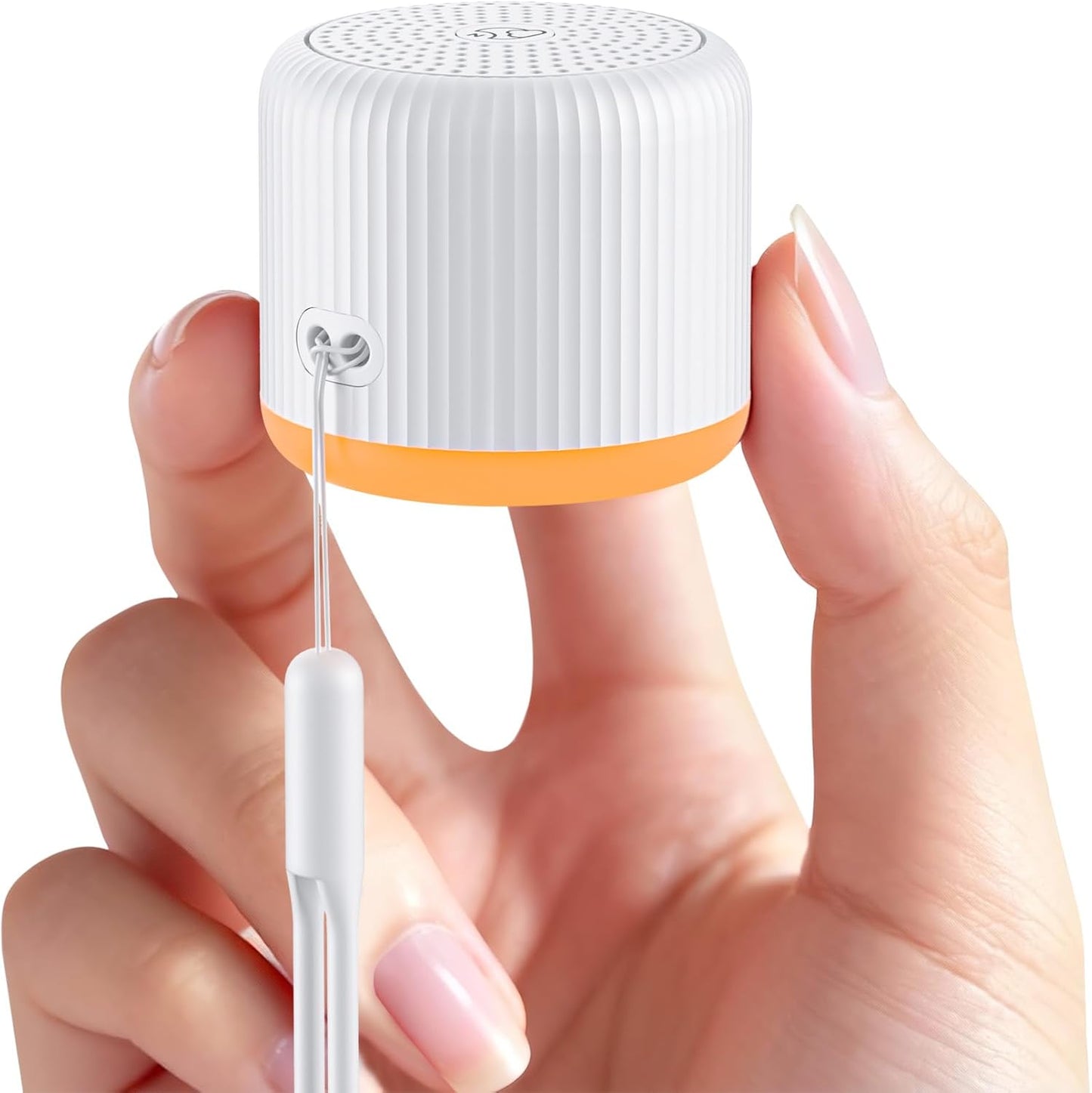 Portable Sound Machine,Travel Sound Machine with Light,15 Non-Looping Sound Timer and Memory Play, Mini White Noise Machine for Sleeping Office Privacy Travel Gift