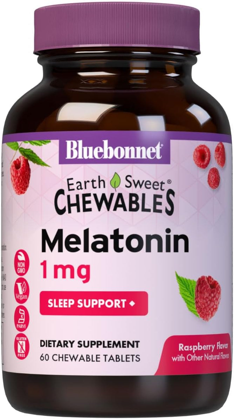 Earthsweet Melatonin 1Mg Chewable Tablets, Raspberry, 60Ct