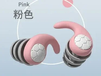 Silicone Noise Cancelling Earplugs Noise Filter Sleep Swimming Waterproof Three Layer Mute Earplugs