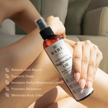 Magnesium Oil Spray Unscented 4 Fl Oz | Sourced from the Dead Sea, Made in Wisconsin
