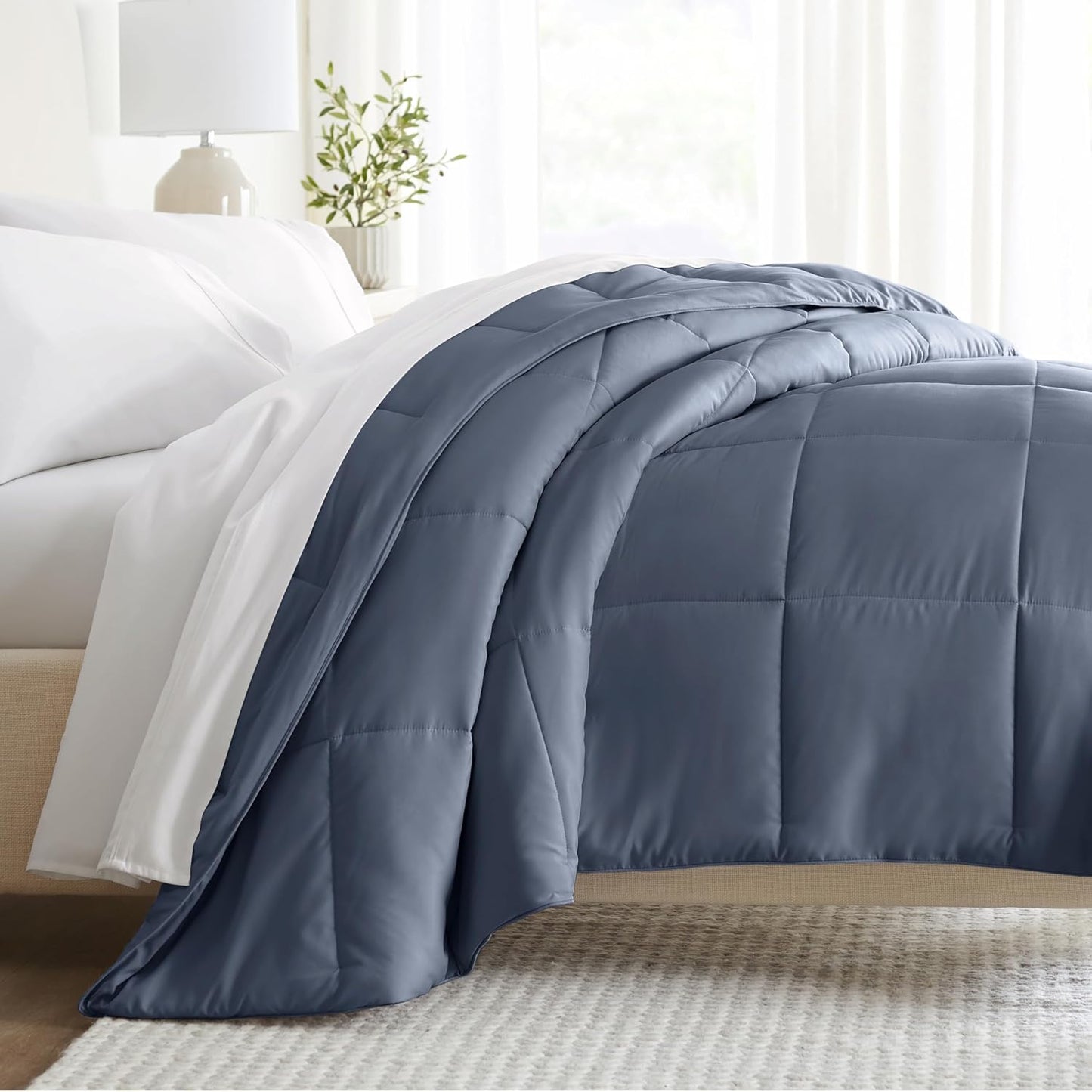Twin Comforter - Stone - Soft and Lightweight down Alternative Comforters - Twin Size, Fits Twin XL