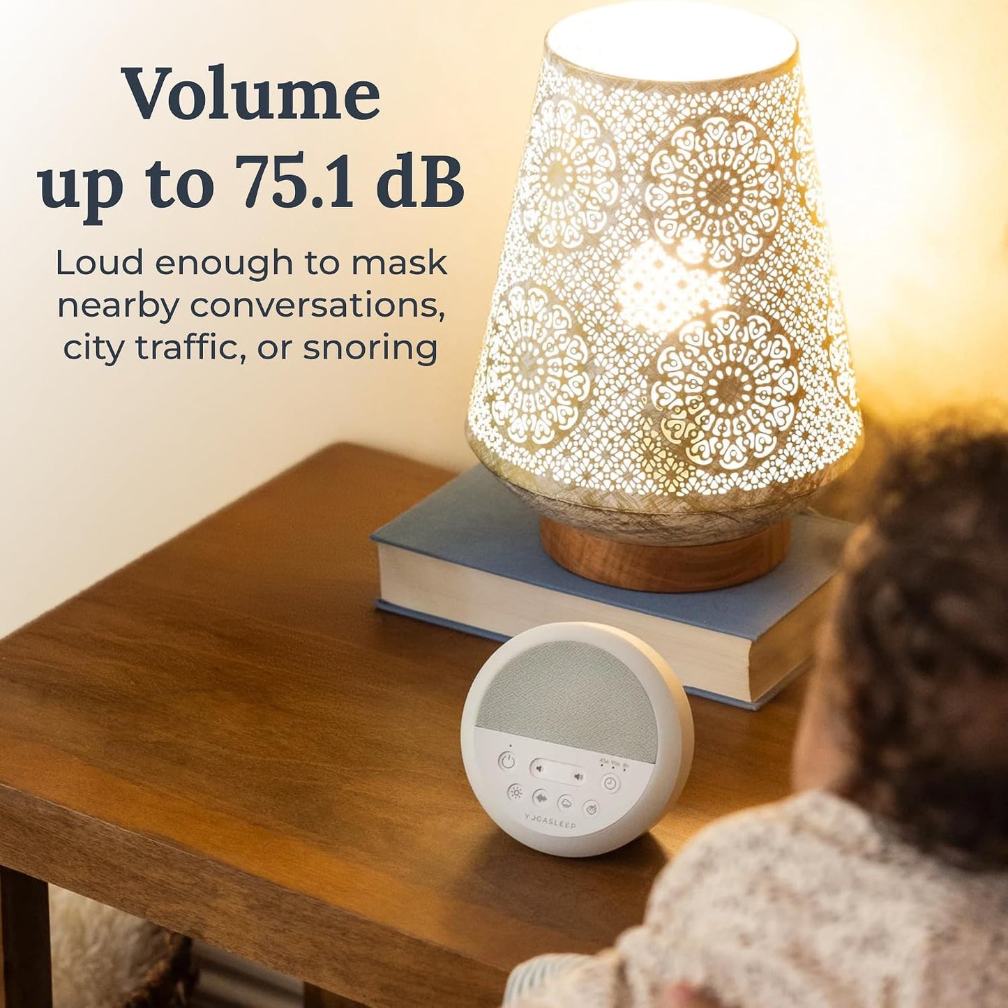 Nod White Noise Sound Machine, with Soft Night Light & Sleep Timer, 20 Sound Options Including Lullabies, Nature & Pink Noise, Sleep Aid for Baby & Adults, Noise Canceling for Office Privacy