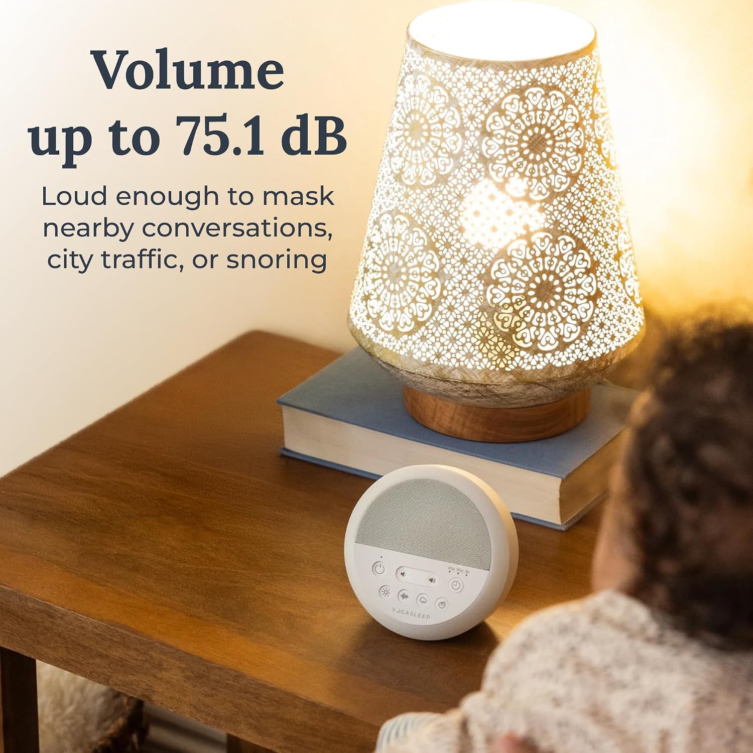 Nod White Noise Sound Machine, with Soft Night Light & Sleep Timer, 20 Sound Options Including Lullabies, Nature & Pink Noise, Sleep Aid for Baby & Adults, Noise Canceling for Office Privacy