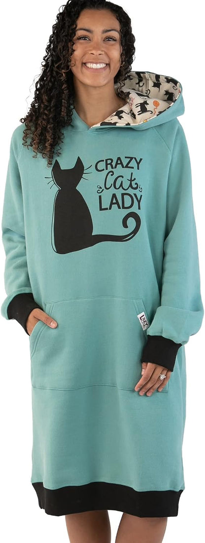 Lazyone Oversized Hoodie Sweatshirt, Comfortable Sleepwear, Sweater Dresses