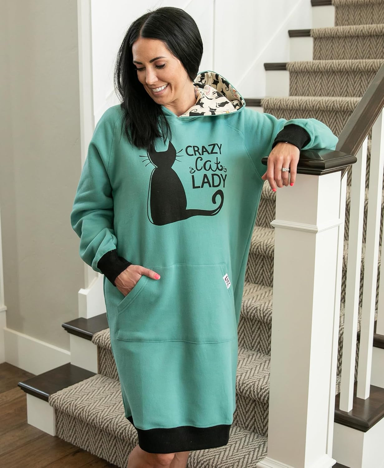 Lazyone Oversized Hoodie Sweatshirt, Comfortable Sleepwear, Sweater Dresses
