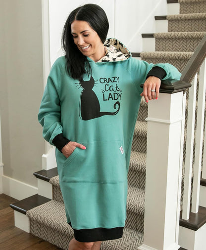 Lazyone Oversized Hoodie Sweatshirt, Comfortable Sleepwear, Sweater Dresses