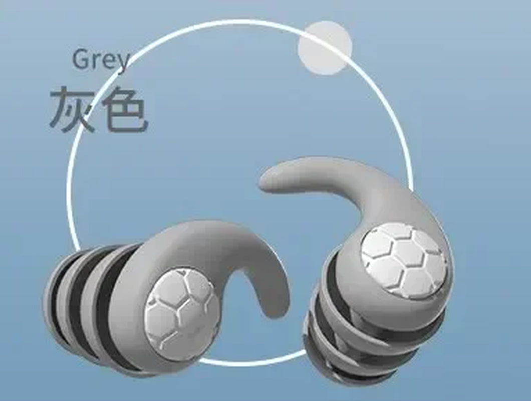 Silicone Noise Cancelling Earplugs Noise Filter Sleep Swimming Waterproof Three Layer Mute Earplugs