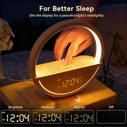 Sunrise Alarm Clock White Noise Sound Machine for Bedroom | Gentle Wake up Light with 20 Soothing Sounds Sleep Aids, Dimmable Clock, Touch Control, Timer, Dual Alarms for Heavy Sleepers
