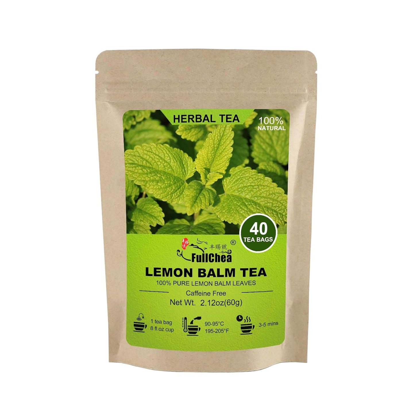 - Lemon Balm Tea Bags, 40 Count, Natural Lemon Balm Leaves