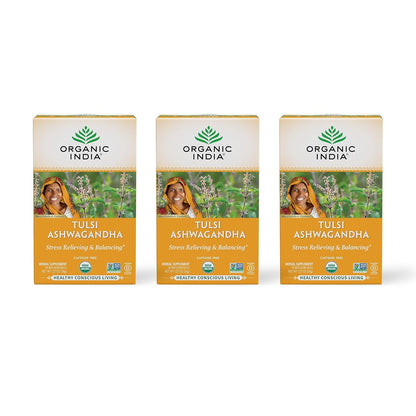 Calming Tulsi Ashwagandha Herbal, 18 Infusion Bags, 3 Pack