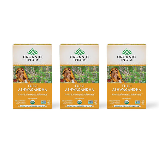 Calming Tulsi Ashwagandha Herbal, 18 Infusion Bags, 3 Pack