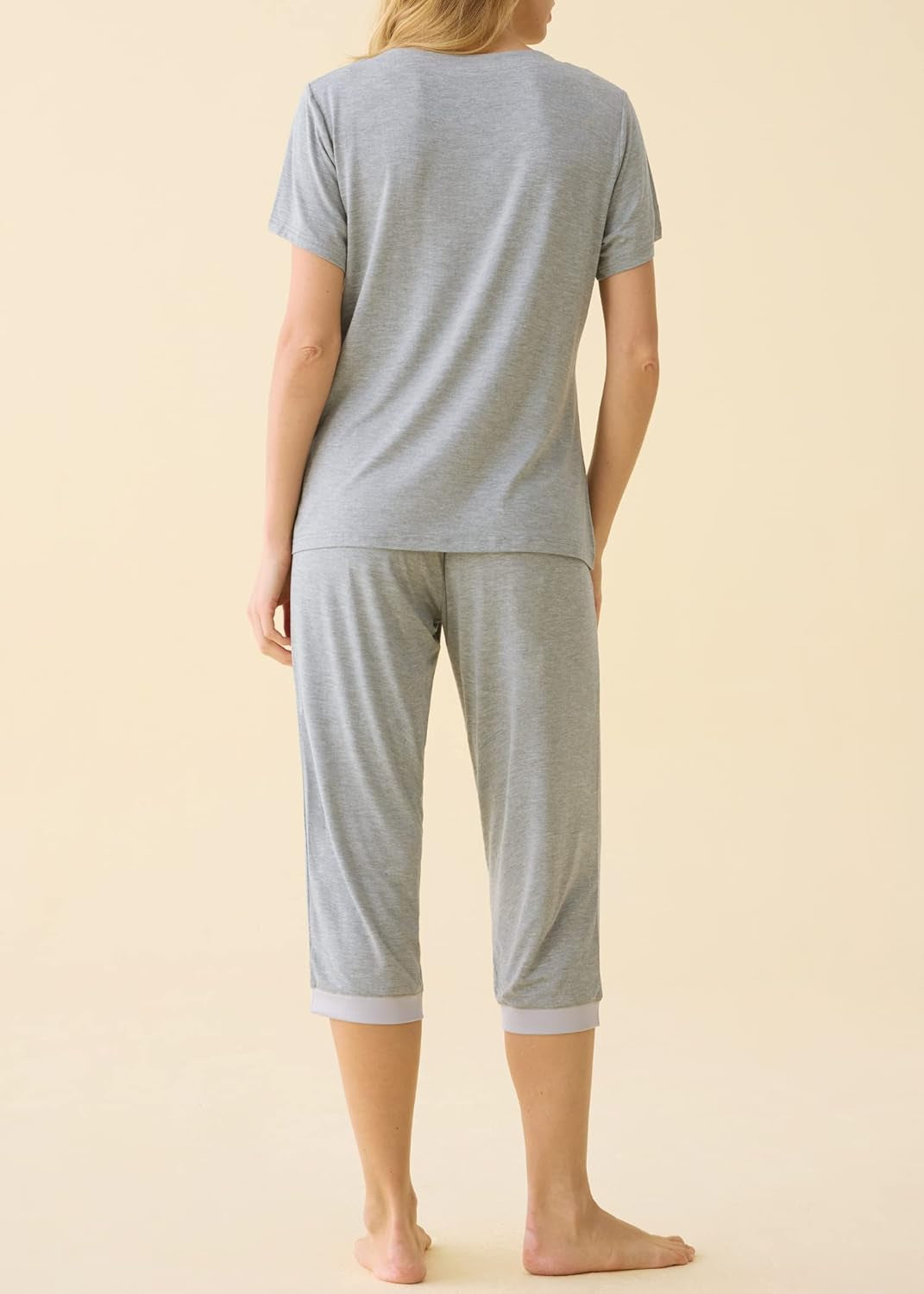 Women'S Sleepwear Tops with Capri Pants Pajama Sets