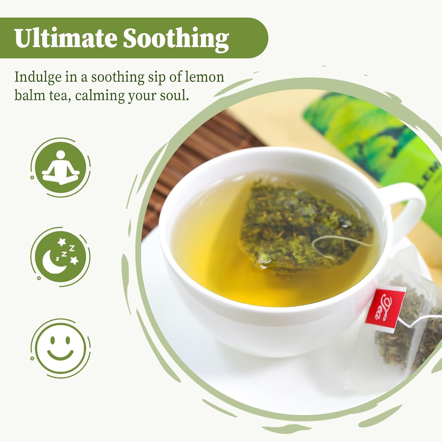 - Lemon Balm Tea Bags, 40 Count, Natural Lemon Balm Leaves