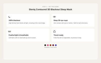 Sleniq Contoured 3D Blackout Sleep Mask